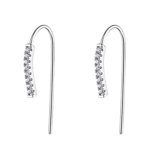 Stilvolle Geometrische Ohrhänger Mit Funkelnden Diamanten Tragbares Accessoire Für Modische Frauen Täglich Casual Casual Kee Everyday Kee Ohrmanschetten von XIAOQENAN