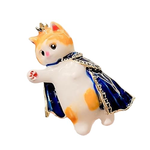 Stylish Animal Revers Pin Cats King Form Brosche Für Rucksäcke Jacken Dekoration Elegantes Abzeichen Für Taschen Und Hüte Modeschmuck von XIAOQENAN