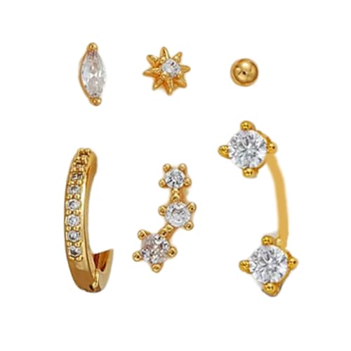 Stylish Gold Small Ohr Hoops Juwelierzerchen Goldene Ohrringe Set Für Frauen Elegante Ohrringe Schmuck Clip Dekoration Elegante Stylish Gold Small Ohr Hoops Juwelierzerchen Goldene Ohrringe Set Für Frauen Elegante Ohrringe Schmuck Clip Dekoration Elegante von XIAOQENAN