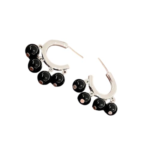 Trendy C Förmige Perlen Verknüpfte Ohrringe Leichter Kristallanhänger Komfortables Design Für Alle Outfit Anhängerohrringe von XIAOQENAN