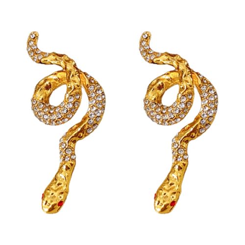 Vintage Snake Designs Ohrringe Mit Funkelnden Kristallen Leichte Und Komfortable Ohrmanschette Schmücken Für Partys Modeaccessoires von XIAOQENAN