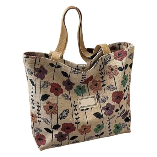 XIAOQENAN Ästhetische Leinwand Getötet Tasche Trendige Umhängetaschen Zum Einkaufen Strand Arbeitsreise Große Kapazität Trendy Tuchgeschenke Blumener Leinwand Getötet von XIAOQENAN