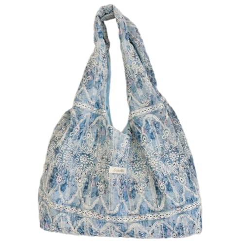 XIAOQENAN Ästhetische Leinwand Toted Bag Casual Trendy Schulter Großer Kapazität Lebensmittel Tuch Wiederverwendbares Strand Arbeit Geschenke Leinwand Getötet von XIAOQENAN