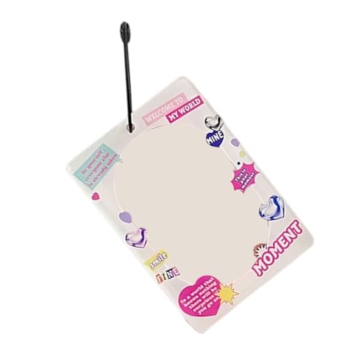 XIAOQENAN Acryl Fotokartenhalter Flügel Kreditkartenhülle Anhänger Keychain Abzeichen Für Schüler Identitätsgeschenke ID Karten Beschützer von XIAOQENAN