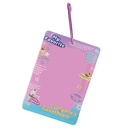 XIAOQENAN Acryl Fotokartenhalter Flügel Kreditkartenhülle Anhänger Keychain Abzeichen Für Schüler Identitätsgeschenke ID Karten Beschützer von XIAOQENAN