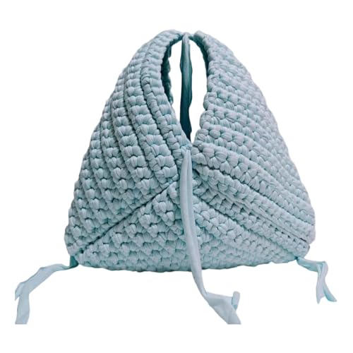 XIAOQENAN Bunte Verstärkte Satchel Moderne Gewebte Design Dreiecksbasis Abendbasis Geldbörse Multifunktional Leichte Tasche Für Frauen Stilvolle Geometrische Handtasche von XIAOQENAN