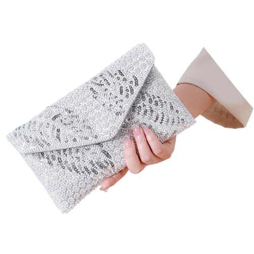 XIAOQENAN Crossbody Bags Pailletten Umschlagbeutel Frauen Schulter Mit Kettengurt Trendige Clutches Satchel Ladies Abendtaschen Frauen Pailletten von XIAOQENAN