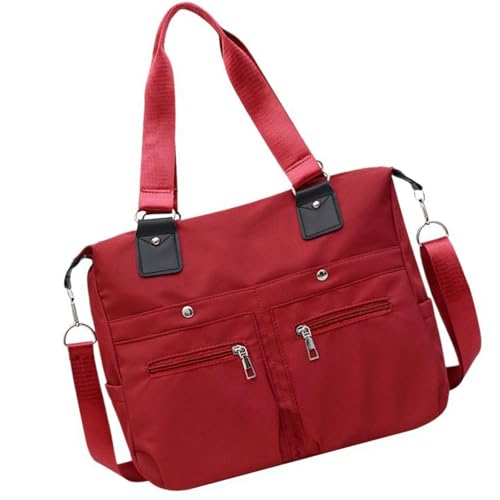 XIAOQENAN Damen Leinwand Toted Geldbörsen Zufällige Mehrpocket Schulter Crossbody Tasche Alltag Handtaschen Arbeiten Taschen Laptop Taschen Arbeitstaschen von XIAOQENAN