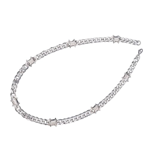 XIAOQENAN Dorn Cuban Link Halskette Armband Für Männer Und Frauen Die Einzigartige Schmuck In Robusten Legierungsmaterialien Schätzen Stilvolle Partykleidung von XIAOQENAN