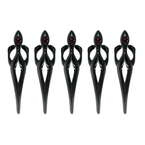 XIAOQENAN Dunkle Subkulturen Inspirierte Fingerringe Verstellbare Fingerspitzenringe Resistente Schmuck Für Gotische Modeliebhaber Party Mode von XIAOQENAN