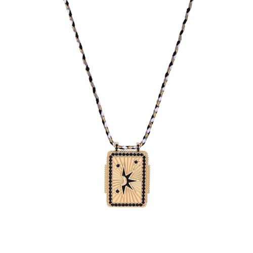 XIAOQENAN Elegant Tarot Inspiriertes Halskette Zartes Halsketten Zubehör Mit Tarotkartenanhänger Für Stilvolle Outfits Verstellbare Kette von XIAOQENAN