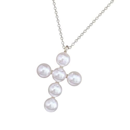 XIAOQENAN Elegante Halskette Tägliche Halskette Mit Legierungs Und Nachahmungsperlen Perfekt Für Tägliche Verschleiß Oder Besondere Anlässe Nachahmung Perlen Schmuck von XIAOQENAN