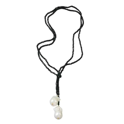 XIAOQENAN Elegante Imitation Perlen Und Kristallverstellbare Halskette Für Frauen Modische Neckketten Handgefertigte Schmuck Vielseitige Halskette Für Frauen von XIAOQENAN