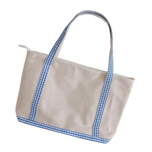 XIAOQENAN Elegante Karierte Canvas Carryall Tasche Langlebig Geräumiges Design Für Arbeit Pendelpendige Outings Trendige Karierte Handtasche Für Weeks Reisen von XIAOQENAN