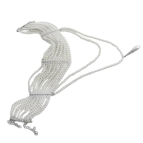XIAOQENAN Elegante Mehrschichtige Halskette Kombiniert Perlen Und Quasten Designs Für Moderne Weibliche Stilvolle Outfits Trendy Layers Halskette von XIAOQENAN