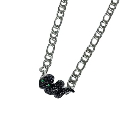 XIAOQENAN Elegante Schlange Anhänger Halskette Party Schmuck Schlange Thema Hals Schmucklegierung Textur Geeignet Für Frauen Und Lady Present Course Legierte Halskette von XIAOQENAN