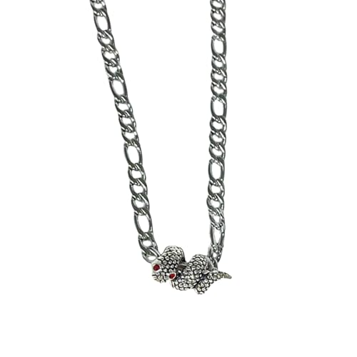 XIAOQENAN Elegante Schlange Anhänger Halskette Party Schmuck Schlange Thema Hals Schmucklegierung Textur Geeignet Für Frauen Und Lady Present Course Legierte Halskette von XIAOQENAN