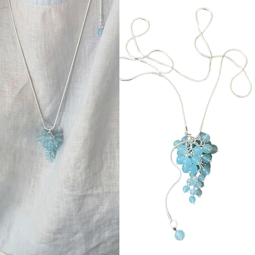 XIAOQENAN Elegante Verstellbare Traubencluster Anhänger Ketten Schmuckstück Heckkette Stylische Charm Halskette Für Frauen Geschenk Trendy Verstellbare Länge Halskette von XIAOQENAN