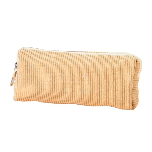 XIAOQENAN Federmäppchen aus Cord mit großem Fassungsvermögen, Federmäppchen mit Reißverschluss, Schreibwaren-Tasche, Make-up-Aufbewahrungstasche, Kosmetiktasche von XIAOQENAN
