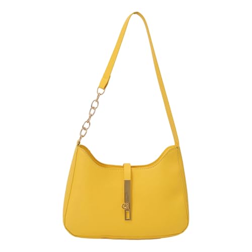 XIAOQENAN Frauen Bag Pu Leder Achsel Trendige Handtasche Mode Pendeln Koreanische Stile Unterarm Einfacher Schulter Frauen Achsel Einfacher Schulter PU Leder Unterarm Freizeit Handtasche von XIAOQENAN