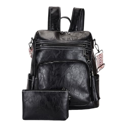 XIAOQENAN Frauen Mit Großer Kapazität PU Leder Rucksack Mit Verstellbarem Gurt Casual Daypack Travel Rucksack Für Reise Und Arbeitspu Leder Daypacks XIAOQENAN Frauen Mit Großer Kapazität PU Leder Rucksack Mit Verstellbarem Gurt Casual Daypack Travel Rucksack Für Reise Und Arbeitspu Leder Daypacks von XIAOQENAN