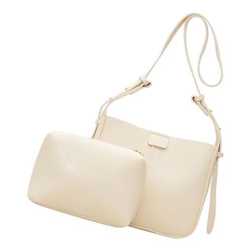 XIAOQENAN Frauen Tasche Große Kapazität Crossbody Einfacher Eimer Stilvolle Schulter PU Ledermessener Für Alltägliche Frauen Schulter PU Leder Crossbody Large Kapazität Eimer Für Täglich von XIAOQENAN