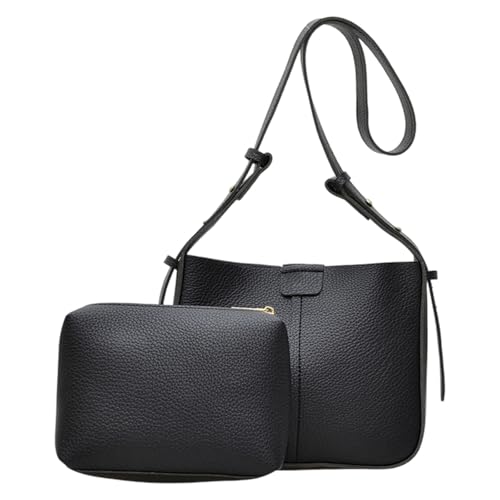 XIAOQENAN Frauen Tasche Große Kapazität Crossbody Einfacher Eimer Stilvolle Schulter PU Ledermessener Für Alltägliche Frauen Schulter PU Leder Crossbody Large Kapazität Eimer Für Täglich von XIAOQENAN