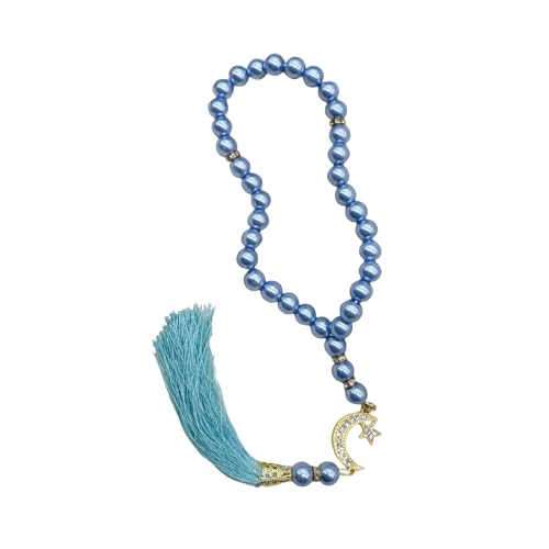 XIAOQENAN Friedlich 33 Perlenglasarmband Für Religiöse Zeremonien Stilvolle Gebetsperlen Eleganter Gebet Schmuck Für Frauen Männer Ruhe Perlen von XIAOQENAN