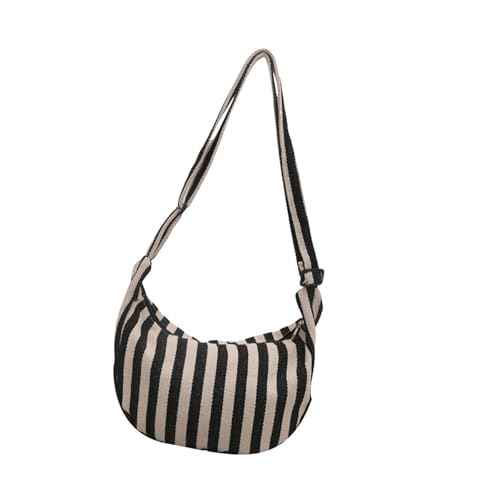 XIAOQENAN Gestreifte Leinwand Umhängetasche Für Frauen Große Kapazität Casual Crossbody Bags Satchel Geldbörse Für Arbeit Und Tägliche Nutzung ABERARM Einkaufstasche XIAOQENAN Gestreifte Leinwand Umhängetasche Für Frauen Große Kapazität Casual Crossbody Bags Satchel Geldbörse Für Arbeit Und Tägliche Nutzung ABERARM Einkaufstasche von XIAOQENAN