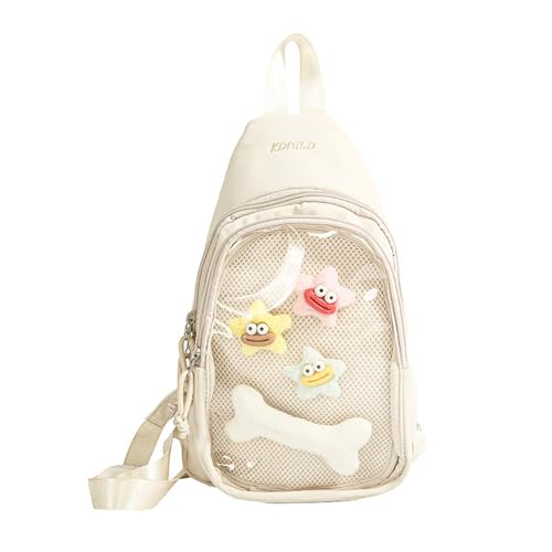 XIAOQENAN Itabagbag Crossbody Rucksack Clear Itabag Slings Bags Damen Itabag Crossbody Bag Handtasche Satchel Für Frauen Transparente Slings Bag XIAOQENAN Itabagbag Crossbody Rucksack Clear Itabag Slings Bags Damen Itabag Crossbody Bag Handtasche Satchel Für Frauen Transparente Slings Bag von XIAOQENAN