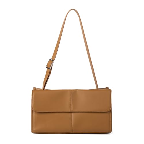 XIAOQENAN Koreanisch Inspirierte Vintage Geldbörse Mit Einstellbarem Riemen Premium PU Handtasche Multi Fach Strukturierte Handtasche Für Frauen Koreanische Mode Unterarm Geldbörse von XIAOQENAN