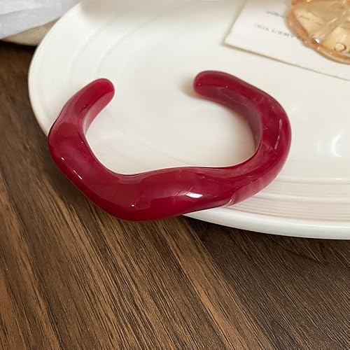 XIAOQENAN Künstlerisches Gradientenharz Dopamin Armreif Färben Färben Manschettenarmband Leichter Stilvoller Schmuck Unisex Fashion Accessoire Mode Retro Armband von XIAOQENAN