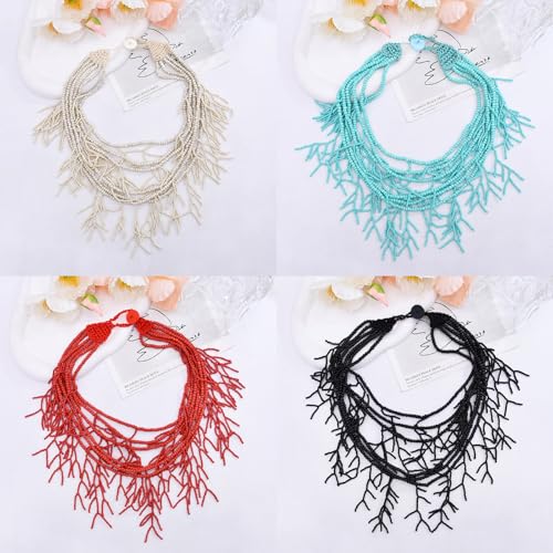 XIAOQENAN Leichtes Multi Layer Harzschmuck Ethnisch Inspirierte Halskette Für Lässige Oder Formelle Anlässe Leichtes Harzperle XIAOQENAN Leichtes Multi Layer Harzschmuck Ethnisch Inspirierte Halskette Für Lässige Oder Formelle Anlässe Leichtes Harzperle von XIAOQENAN