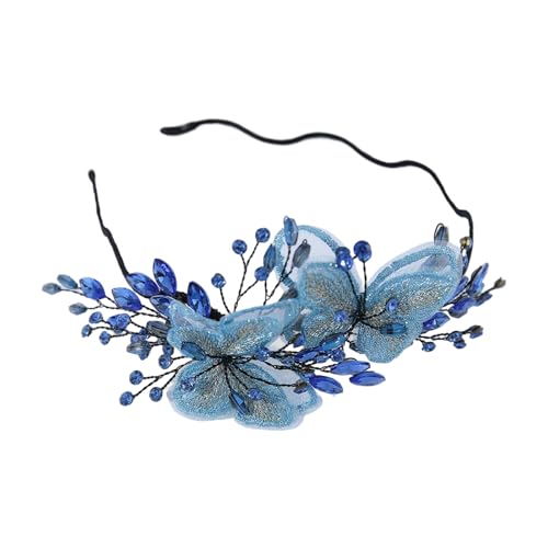 XIAOQENAN Mehrschichtige Perlen Verschönerte Bequeme Harzkristall Stirnbandhaarschmuck Für Frauen Täglich Tragen Besonderer Anlass Pearls Brauthaar Clip von XIAOQENAN