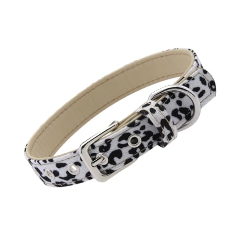 XIAOQENAN Mode Kunstleder Verstellbarer Halskette Mit Gürtelschnallen Design Leopardenmusterkragen Für Tägliche Kleidung Und Partys Künstliche Leder Halskette von XIAOQENAN
