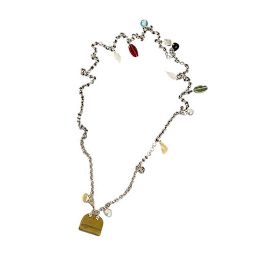 XIAOQENAN Mode Natürliche Edelsteine Schichtkette Körperschmuck Verstellbarer Taille Halskette 114 Cm Länge Designs Täglich Freizeitkette Halskette Taille Kette Für Frauen von XIAOQENAN