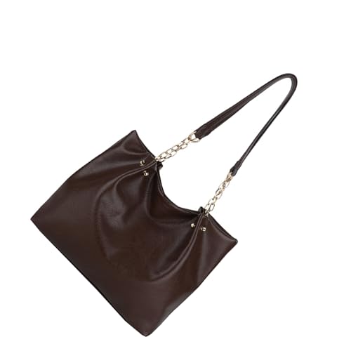 XIAOQENAN Mode PU Umhängetasche Mit Kettenriemen Mehrpockets Leichter Arbeit Geldbörse Für Frauen Pendeln Essentials Geräumige Umhängetasche Professioneller Pendler Organisator von XIAOQENAN