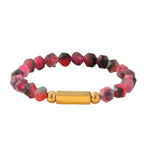 XIAOQENAN Mode Perlenarmband Natursteinarmband Unisex Stein Textur Geeignet Für Männer Und Frauen Die Unisex Mode Präsentieren von XIAOQENAN
