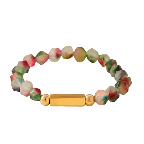 XIAOQENAN Mode Perlenarmband Natursteinarmband Unisex Stein Textur Geeignet Für Männer Und Frauen Die Unisex Mode Präsentieren von XIAOQENAN