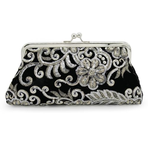 XIAOQENAN Modehandtasche Mit Perlenkernkern Gestickt von XIAOQENAN