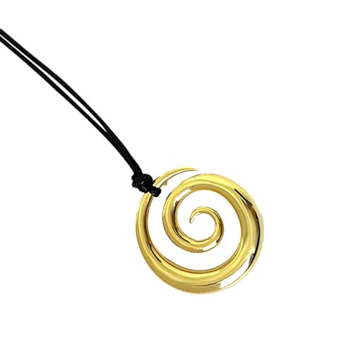 XIAOQENAN Moderne Spirals Designs Halskette Mit Robustem Metallheizheizschmuck Accessoire Für Mode Enthusiasten Und Stylesuchende Trendige Modekette von XIAOQENAN