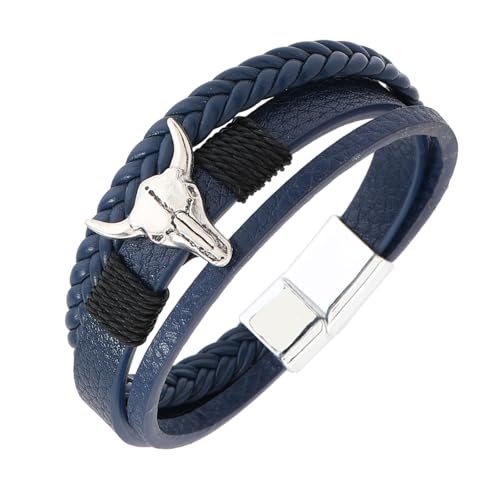 XIAOQENAN PU Lederarmband Unisex Retro Design Armband Kette 3-layer Bequemes Für Tägliche Wear Party von XIAOQENAN