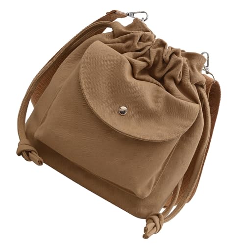 XIAOQENAN Praktische Leinwand Draw String Bag Tragoption Geräumiges Design Ideal Für Profis Täglich Kompakte Pendler Umhängetasche von XIAOQENAN