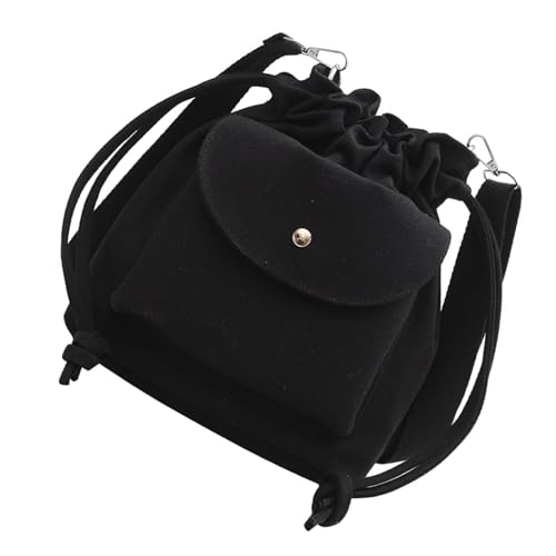 XIAOQENAN Praktische Leinwand Draw String Bag Tragoption Geräumiges Design Ideal Für Profis Täglich Kompakte Pendler Umhängetasche von XIAOQENAN