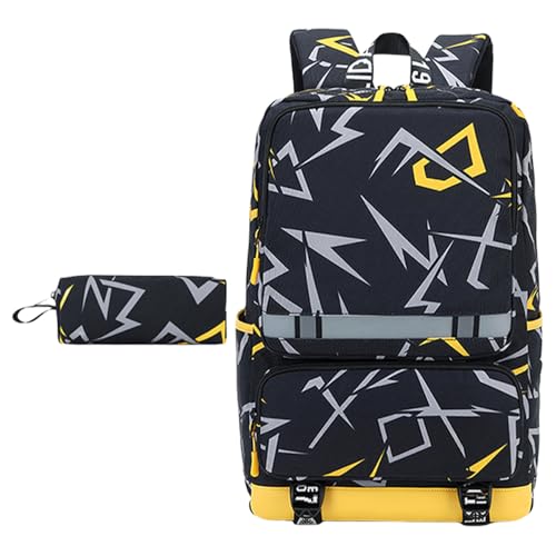 XIAOQENAN Praktischer Schulrucksack Für Jugendliche Große Kapazität Daypack Stifte Hülle Set Funktionaler Laptop Rucksäcke Casual Daypack Jungen Buchtasche XIAOQENAN Praktischer Schulrucksack Für Jugendliche Große Kapazität Daypack Stifte Hülle Set Funktionaler Laptop Rucksäcke Casual Daypack Jungen Buchtasche von XIAOQENAN