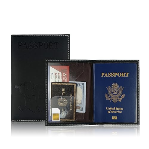 XIAOQENAN Pu Leder World Map Passporthalter Cover Mit Mehreren Kartenschlitz Reisepasshülle Wallet Wallet Für Männer Und Frauen Business Trip Accessoire XIAOQENAN Pu Leder World Map Passporthalter Cover Mit Mehreren Kartenschlitz Reisepasshülle Wallet Wallet Für Männer Und Frauen Business Trip Accessoire von XIAOQENAN