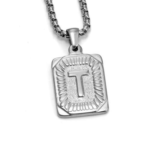 XIAOQENAN Punkstile Briefkarten Halskette Edelstahl Textur Anhänger Halskette Quadratkartenschmuck Für Briefbegeisterte Anhänger XIAOQENAN Punkstile Briefkarten Halskette Edelstahl Textur Anhänger Halskette Quadratkartenschmuck Für Briefbegeisterte Anhänger von XIAOQENAN