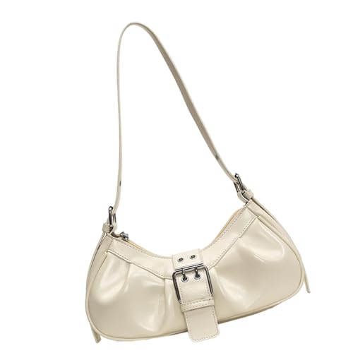XIAOQENAN Raffinierte Achselhöhlenbeutel Für Frauen Schnallen Handtasche PU Lederumhängetaschen Trendige Achselgrundstück Für Verschiedene Anlässe Retro Clutch Handtasche von XIAOQENAN