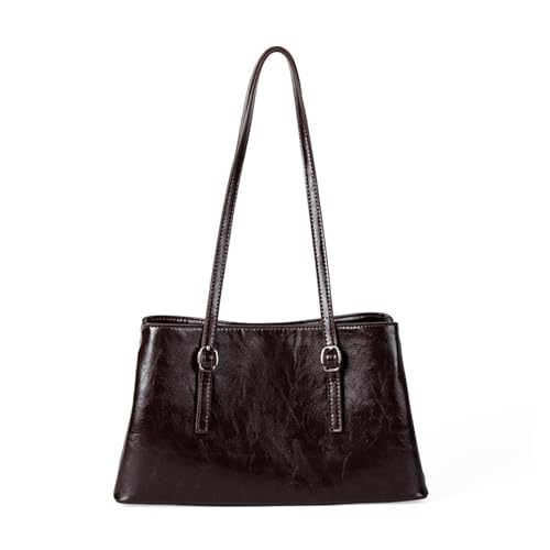 XIAOQENAN Retro Large Capacity Umhängetasche Mit Öl Glänzend Gewachertes PU Leder Finish Für Pendlerarbeit Unterarm Fest Für Frauen Stilvolle Bürobeutel XIAOQENAN Retro Large Capacity Umhängetasche Mit Öl Glänzend Gewachertes PU Leder Finish Für Pendlerarbeit Unterarm Fest Für Frauen Stilvolle Bürobeutel von XIAOQENAN