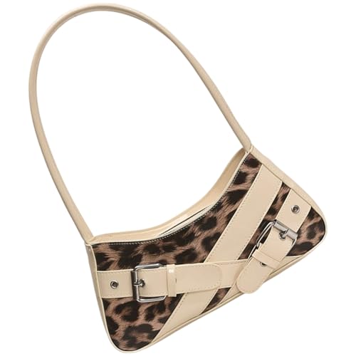 XIAOQENAN Retro Umhängetasche Für Frauen Stilvolle Unterarm Leoparden Druck Achsel von XIAOQENAN